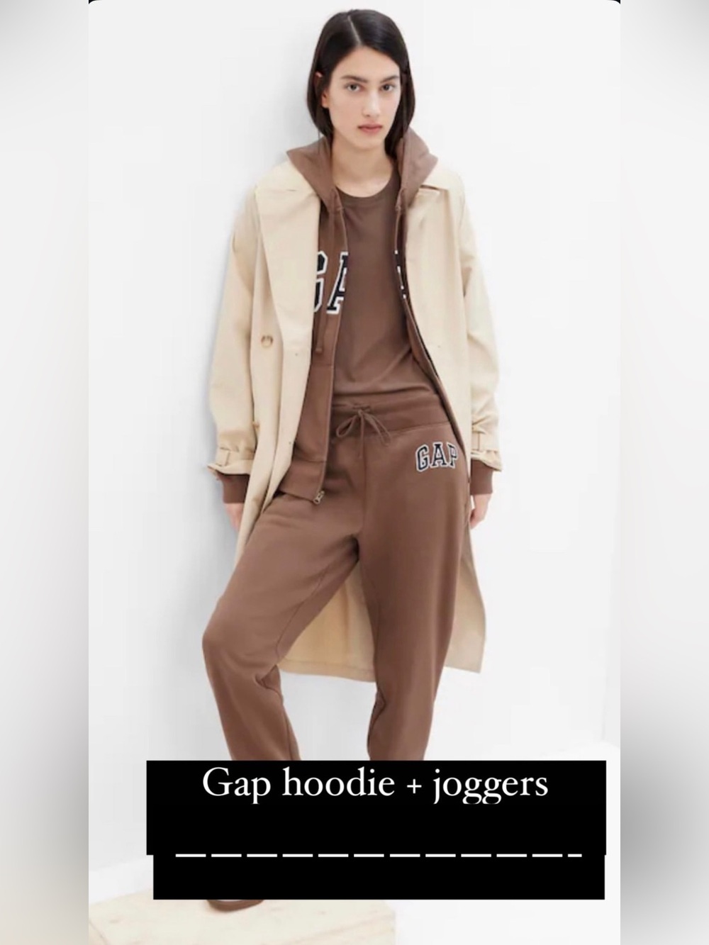 GAP Women’s Brown Zip Hoodie & Joggers Set